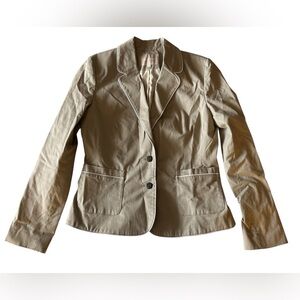 Banana Republic Beige Blazer with White Trim
